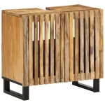 Dulap pentru chiuveta de baie 62x34x58 cm lemn masiv mango brut GartenMobel Dekor
