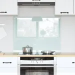 Spate de bucătărie Alb 80 x 60 cm sticlă securizată GartenMobel Dekor