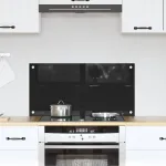 Spate de bucătărie Negru 80 x 40 cm sticlă securizată GartenMobel Dekor