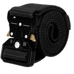 Curea centura Tactical Combat pentru barbati 3.5 x 125 cm, rezistent, negru Household NewTrend