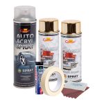 Kit complet reparatie si vopsire jante culoare Auriu Metalic, V2 FAVLine Selection