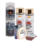 Kit complet reparatie si vopsire jante culoare Auriu Metalic, V2 FAVLine Selection