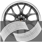 Set 16 inele din autocolant pentru jante culoare Alb Lucios FAVLine Selection