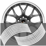 Set 16 inele din autocolant pentru jante culoare Alb Lucios FAVLine Selection