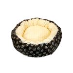 Culcus moale cu perna, pentru caine/pisica, Model Minky, culoare galben, impermeabil, baza antiderapanta, 50 cm FAVLine Selection