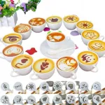 Set 16 sabloane reutilizabile pentru ornarea desertului sau a cafelei FAVLine Selection