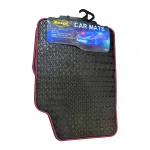 Covorase Auto Universale, din cauciuc sintetic moale, culoare Neagra cu dunga Rosie FAVLine Selection