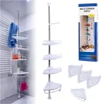 Organizator baie, raft de baie de tip "coltar" cu brat telescopic, cu 4 etajere si suport pentru prosop FAVLine Selection