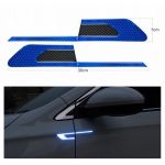 Set 2 stickere reflectorizante BUMERANG cu insertie Carbon 5D, culoare Albastra FAVLine Selection