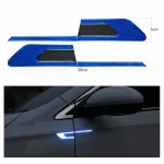 Set 2 stickere reflectorizante BUMERANG cu insertie Carbon 5D, culoare Albastra FAVLine Selection