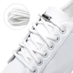 Sireturi elastice SMART pentru incaltaminte cu clema metalica, culoare alba FAVLine Selection