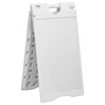 Placă indicatoare de trotuar cadru în A, gri, 45x7x84,5cm, HDPE GartenMobel Dekor