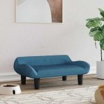 Pat de câini, albastru, 70x40x24 cm, catifea GartenMobel Dekor