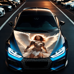 Folie Capota Auto "Hood Art" rezistenta la exterior, marime S (150 x 110cm) - Cod: AVX-CAPOTA-003S FAVLine Selection