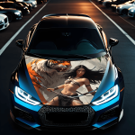 Folie Capota Auto "Hood Art" rezistenta la exterior, marime S (150 x 110cm) - Cod: AVX-CAPOTA-004S FAVLine Selection