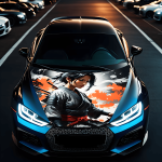 Folie Capota Auto "Hood Art" rezistenta la exterior, marime S (150 x 110cm) - Cod: AVX-CAPOTA-005S FAVLine Selection