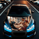 Folie Capota Auto "Hood Art" rezistenta la exterior, marime S (150 x 110cm) - Cod: AVX-CAPOTA-015S FAVLine Selection