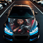 Folie Capota Auto "Hood Art" rezistenta la exterior, marime L (180 x 130cm) - Cod: AVX-CAPOTA-001L FAVLine Selection