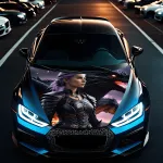 Folie Capota Auto "Hood Art" rezistenta la exterior, marime L (180 x 130cm) - Cod: AVX-CAPOTA-002L FAVLine Selection