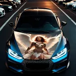 Folie Capota Auto "Hood Art" rezistenta la exterior, marime L (180 x 130cm) - Cod: AVX-CAPOTA-003L FAVLine Selection