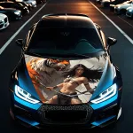 Folie Capota Auto "Hood Art" rezistenta la exterior, marime M (165 x 120cm) - Cod: AVX-CAPOTA-004M FAVLine Selection