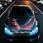 Folie Capota Auto "Hood Art" rezistenta la exterior, marime M (165 x 120cm) - Cod: AVX-CAPOTA-023M FAVLine Selection