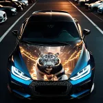 Folie Capota Auto "Hood Art" rezistenta la exterior, marime S (150 x 110cm) - Cod: AVX-CAPOTA-029S FAVLine Selection