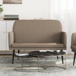 Bancă, cappuccino , 107x80x81 cm, piele ecologică GartenMobel Dekor