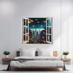 Folie imprimata color pentru decor perete locuinta, dimensiune 125 x 110cm, model: VIEW TO HAVEN 01 FAVLine Selection