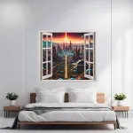 Folie imprimata color pentru decor perete locuinta, dimensiune 125 x 110cm, model: VIEW TO HAVEN 02 FAVLine Selection