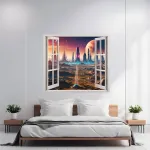 Folie imprimata color pentru decor perete locuinta, dimensiune 125 x 110cm, model: VIEW TO HAVEN 03 FAVLine Selection