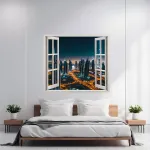 Folie imprimata color pentru decor perete locuinta, dimensiune 125 x 110cm, model: VIEW TO HAVEN 05 FAVLine Selection