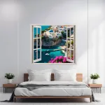 Folie imprimata color pentru decor perete locuinta, dimensiune 125 x 110cm, model: VIEW TO HAVEN 13 FAVLine Selection