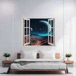 Folie imprimata color pentru decor perete locuinta, dimensiune 125 x 110cm, model: VIEW TO HAVEN 32 FAVLine Selection