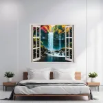 Folie imprimata color pentru decor perete locuinta, dimensiune 125 x 110cm, model: VIEW TO HAVEN 38 FAVLine Selection