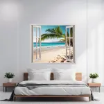 Folie imprimata color pentru decor perete locuinta, dimensiune 125 x 110cm, model: VIEW TO HAVEN 40 FAVLine Selection