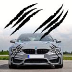 Set 2 stickere autoadezive Tuning, model "Monster Scratches", dimensiune 37 x 9 cm, culoare Negru FAVLine Selection