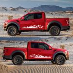 Set 2 stickere autoadezive pentru vehicule Off Road, model "Forest & Mountains", dimensiune 100 x 20 cm, culoare Alba FAVLine Selection