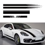 Set 5 stickere autoadezive Tuning, model "Racing Stripes V1", dimensiune 190 cm, culoare Neagra FAVLine Selection