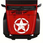 Sticker autoadeziv pentru vehicule Off Road, model "Rusted Army Star", dimensiune 50 x 50 cm, culoare Alba FAVLine Selection
