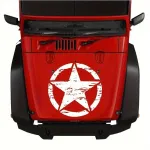Sticker autoadeziv pentru vehicule Off Road, model "Rusted Army Star", dimensiune 50 x 50 cm, culoare Alba FAVLine Selection