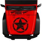 Sticker autoadeziv pentru vehicule Off Road, model "Rusted Army Star", dimensiune 50 x 50 cm, culoare Neagra FAVLine Selection