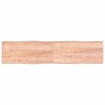 Blat masă, 220x50x(2-4) cm, maro, lemn tratat contur organic GartenMobel Dekor