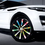 Set 4 Folii Imprimate Outdoor cu EcoSolvent, autoadezive, pentru decorarea jantelor auto, dimetru 60 cm, model FJT-33 FAVLine Selection