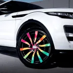 Set 4 Folii Imprimate Outdoor cu EcoSolvent, autoadezive, pentru decorarea jantelor auto, dimetru 60 cm, model FJT-39 FAVLine Selection