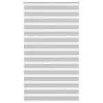 Jaluzea tip zebra gri deschis lățime țesătură 120,9cm poliester GartenMobel Dekor
