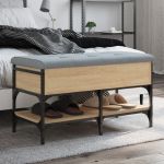 Bancă pentru pantofi stejar sonoma 82x42x45 cm lemn prelucrat GartenMobel Dekor