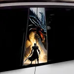 Set 2 stickere decorative pentru stalpii usilor, print autoadeziv de inalta rezolutie, dimensine 2 buc x 50 x 22 cm , cod: AVX-SSU-01 FAVLine Selection