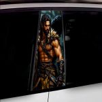 Set 2 stickere decorative pentru stalpii usilor, print autoadeziv de inalta rezolutie, dimensine 2 buc x 50 x 22 cm , cod: AVX-SSU-10 FAVLine Selection