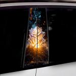 Set 2 stickere decorative pentru stalpii usilor, print autoadeziv de inalta rezolutie, dimensine 2 buc x 50 x 22 cm , cod: AVX-SSU-17 FAVLine Selection